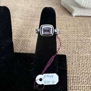 Silpada Sterling Silver Ring with faceted amethyst
